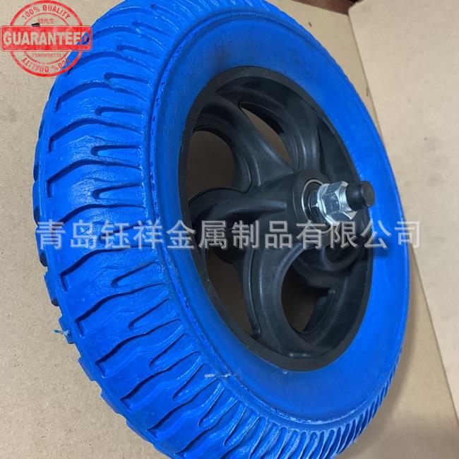 3.50-8，13寸PU聚氨酯发泡实心车轮载重80公斤适用各种推车 LEO