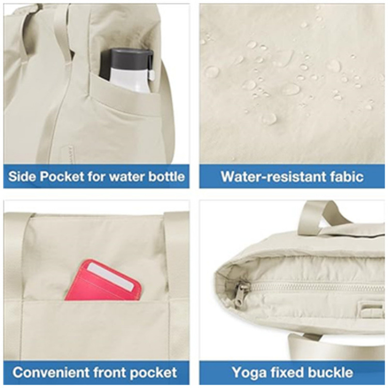 Spot bolso de mujer bolso de hombro grande con mango superior bolso de mano con botón de esterilla de yoga para gimnasio