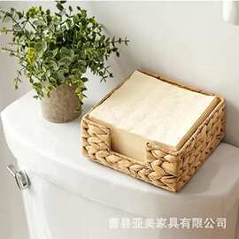 日系草编抽纸盒家居客厅抽取纸巾盒家居进门玄关钥匙杂物篮抽纸盒