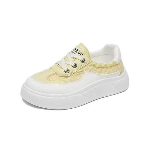 Mesh breathable white shoes for women 2026 new summer platform thick sole popular thin casual sports board shoes