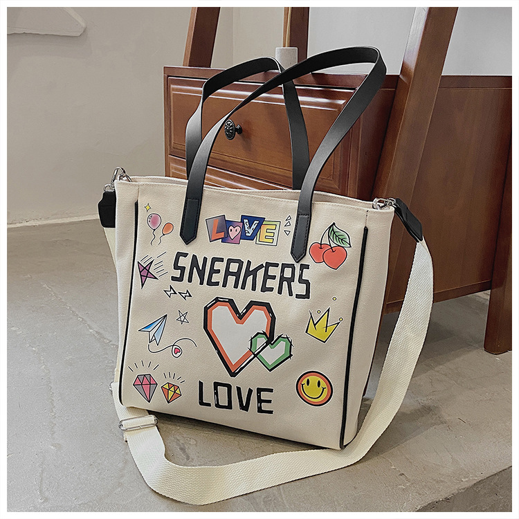 Casual Canvas Bag Female Summer 2021 New Trendy Fashion Tote Bag Wholesale display picture 2