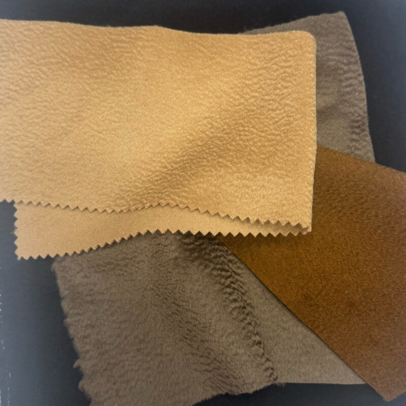 In-Stock Full Wool Single-Sided Water Ripple Fabric 600g 100% Wool Single-Sided Autumn and Winter Coat Fabric Wholesale