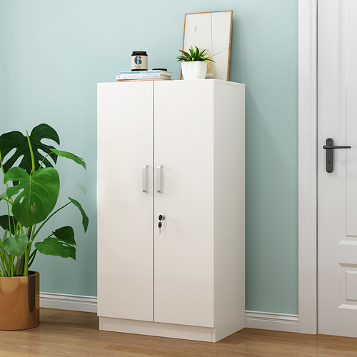 Shoe cabinet with lock door, outer cabinet door, wooden large capacity outdoor anti-theft shoe rack, simple elevator entrance corridor solid wood