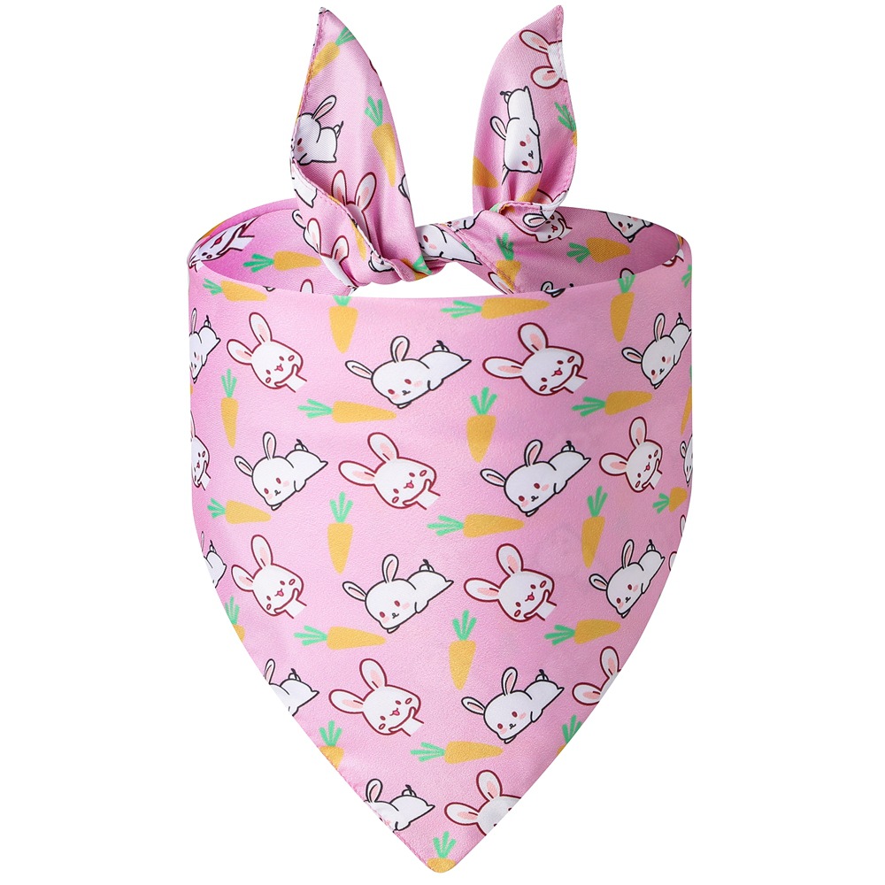 Fábrica transfronteriza Pascua mascota perro triángulo toalla saliva toalla perro bufanda ropa colorido huevo Conejo Pascua