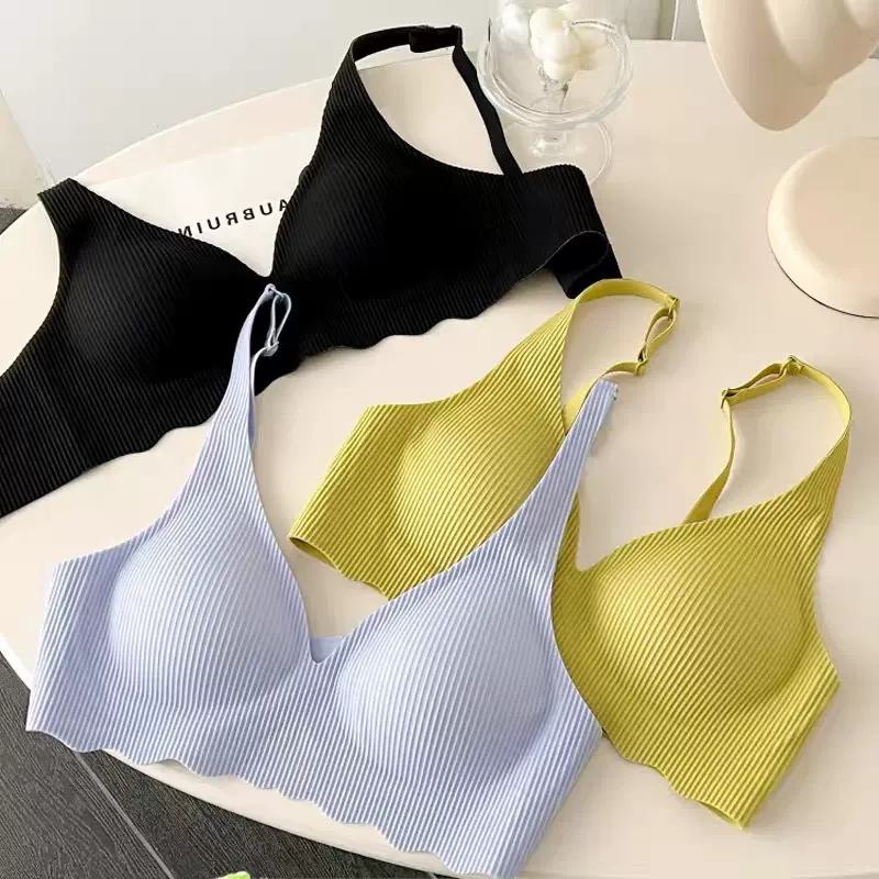无痕内衣女小胸聚拢女无钢圈收副乳防下垂文胸夏季薄款罩杯批发