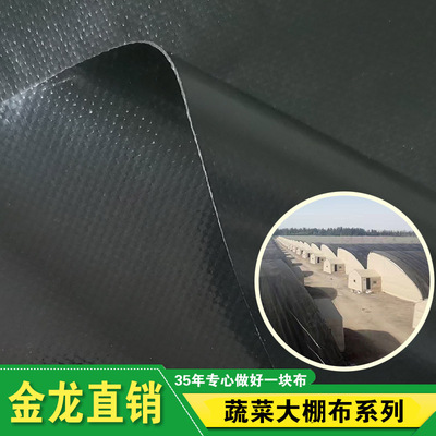 金龍PVC500g黑色刀刮布暖棚夾網布篷布批發新疆溫室大棚專用