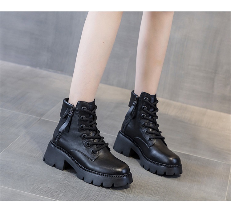 Boot Martin da nữ cổ thấp đế dày phong cách Anh quốc mùa thu đông — M2279-1 màu đen lót nhung, M2279 Màu cà phê lót một lớp, M2279-1 Màu cà phê lót nhung, M2279 màu đen một lớp bên trong chi tiết 11