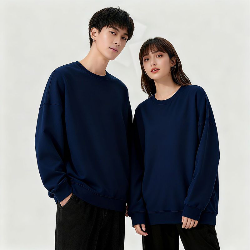 圆领纯棉卫衣定制印图logo企业秋冬工作服文化广告衫宽松加绒跨境|undefined