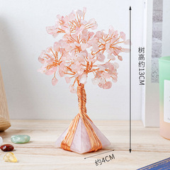 Natural Crystal Pyramid Style Crystal Wealth Tree Craft Ornament Gravel Resin Energy Tower Orgone Base