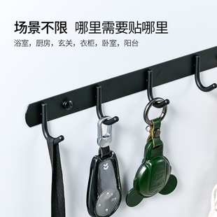 Stainless Steel Wall-Mounted Coat Hooks for Kitchen, Behind Door, Bathroom, Towel, and Clothes; No-Drill Adhesive Hooks