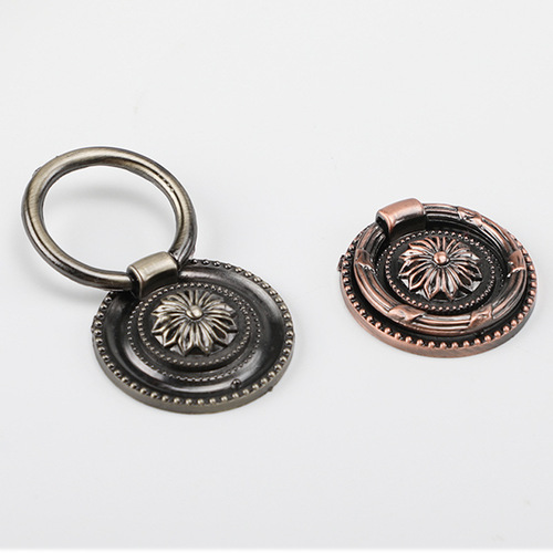 Modern simple ring single hole handle drawer pull ring modern cabinet door small handle round hanging ring black gold