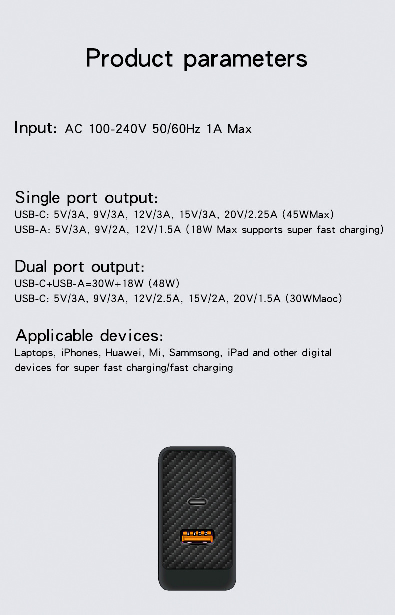 65-W-Galliumnitrid-GaN-Ladegerät, britischer Standard, schneller Ladekopf für Mobiltelefone und Laptops, Multi-Port-Adapter_voghion.com