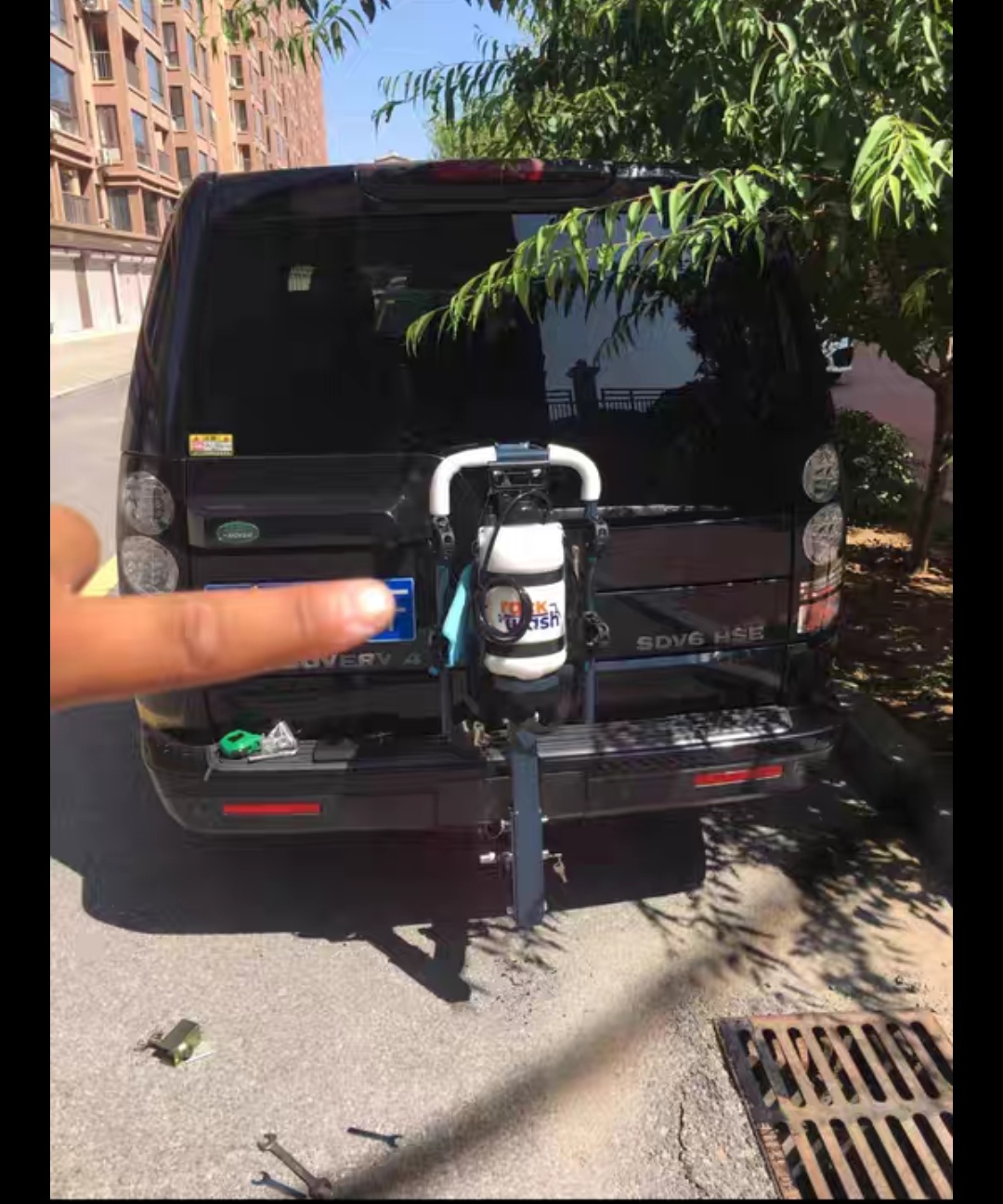 Suitable for Car Trailer Square Mouth Bicycle Rack, Vehicle-Mounted Bicycle Metal Luggage Rack, Rear Trailer Bar Foldableing