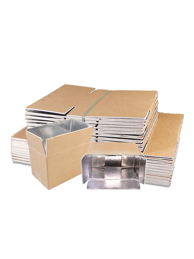 Aluminio espuma caja de cartón aislamiento de calor cadena de frío verduras frutas frescas cangrejo grande caja de entrega impermeable impresión personalizada
