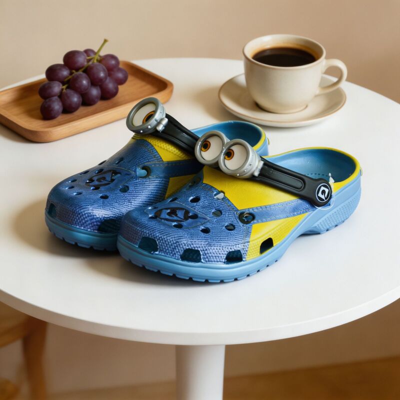 Crocs Minions Sunglasses Style Clogs Parent-Child Shoes Despicable Me Beach Closed-Toe Sandals Wholesale