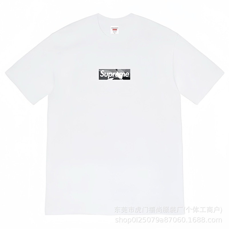 クロスボーダー25ss美潮Supreme文字プリントラウンドネック半袖男女兼用カジュアルTシャツ純綿快適|undefined