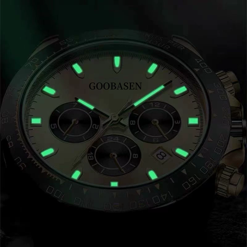 Имитационные механические мужские часы Coopersentia Daytona Gold Panda Di Imitation Quartz Watch Live Foreign Trade Popular One Piece Dropshipping