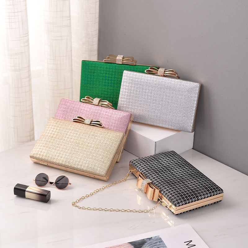 Transfronterizo nueva Socialite elegante vestido arco bolsa crossbody bolso de noche bolso de embrague femenino al por mayor