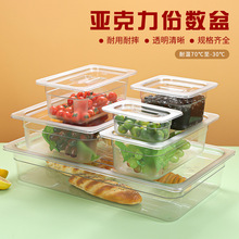 金德透明PC份数盆GN聚碳酸酯树脂耐热家用防滑实用托盘