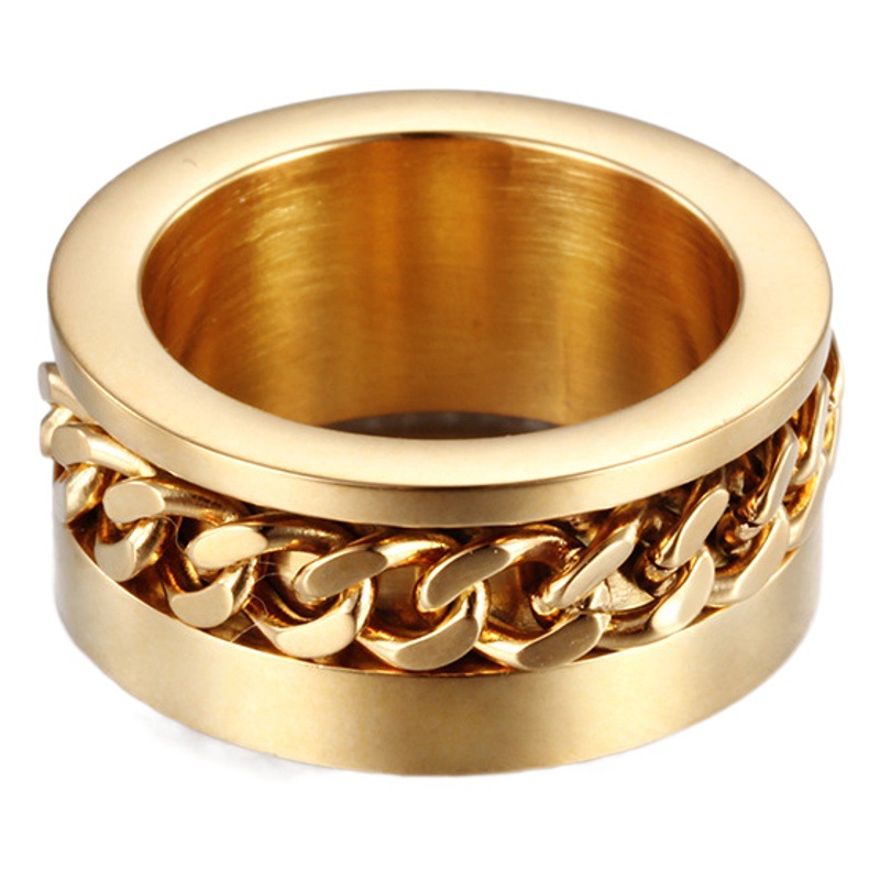 Fuente de la fábrica de moda europea y americana lado pegajoso diamante anillo de acero inoxidable elegante hombres y mujeres cara ancha diamante completo anillo de lujo