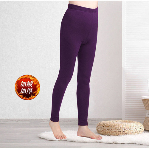 Women's Autumn/Winter Warm Thigh-high Leggings, Fleece-lined and Thick, for Middle-aged and Elderly Women, Cotton Wool Pants