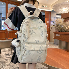 新しい日本イン蝶バックパック女性の大容量学生中学校と高校のキャンパススクールバッグ軽量大型バックパック