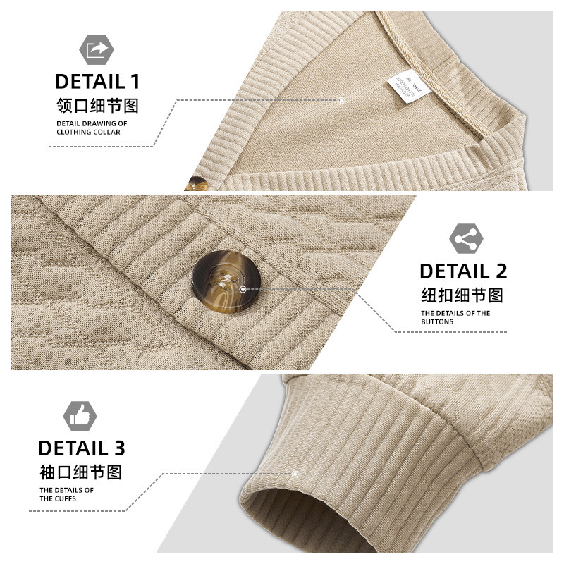 Nuevo año TEMU Amazon nueva tendencia de moda europea y americana para hombres jacquard corbata de punto chaqueta delgada
