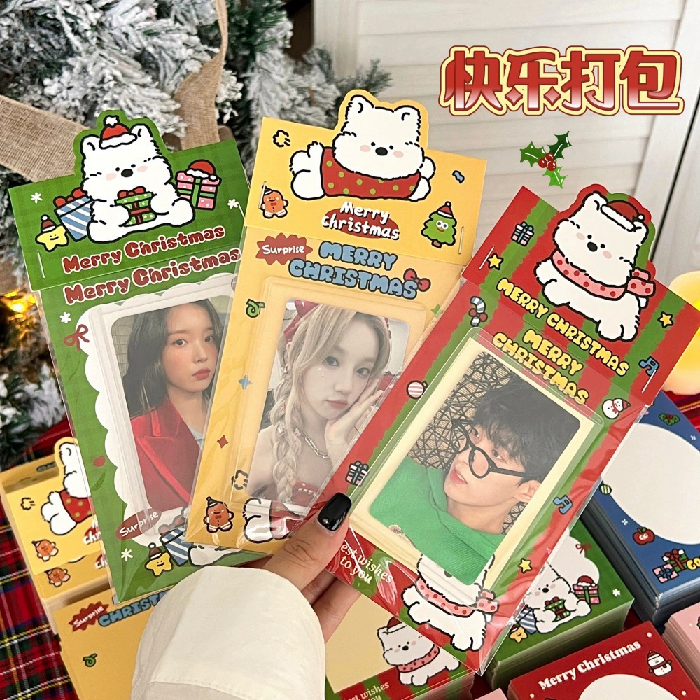 Tengyi Оригинальный милый мультяшный щенок рождественская карточка задняя карточка девушка упаковка декоративная нижняя карта упаковочный материал заклинание бумаги