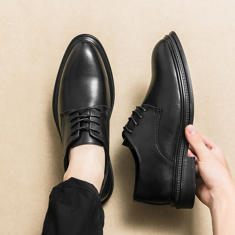 Primavera nuevos zapatos de hombre Bloc estilo británico coreano tendencia alta hombre de negocios casual zapatos de cuero zapatos de boda