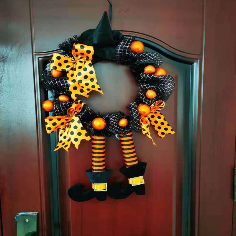 Nuevas guirnaldas de Halloween transfronterizas colgando calaveras decoración de la casa embrujada colgantes decoración de la atmósfera de vacaciones