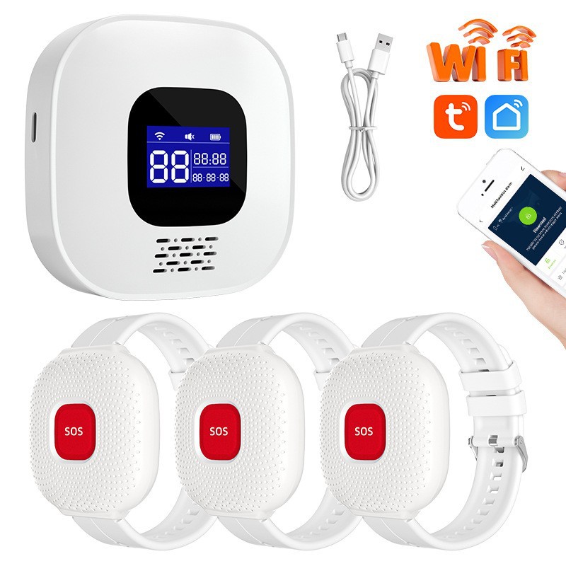 Cross-Border Smart Wifi Elderly Pager Elderly Fall Help Watch Nursing Home Emergency Button Alarm