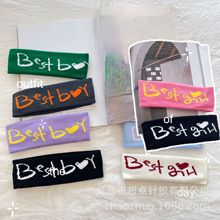 韩范潮童运动瑜伽街舞发带儿童提花男孩女孩针织头戴