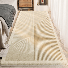床边地毯卧室日式侘寂风地垫秋冬天津地毯床前免洗可擦冬天床广志