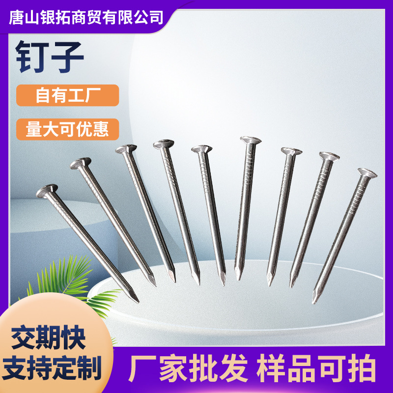 厂家直销铁钉门窗专用房屋建筑工地普通抛光水泥钉外贸 5寸大长钉