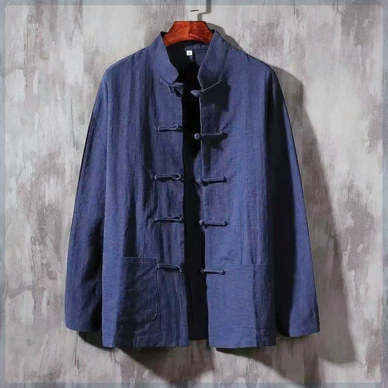 Весенняя и осенняя хлопковая рубашка с длинными рукавами