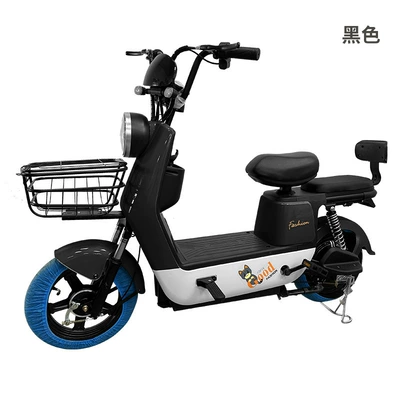 Cross-border new national standard electric bicycle 48V two-wheeled electric bicycle double small electric motorcycle battery car (Elektrikli motosikletlər) - black-bare-bike-no-charger-no-charger