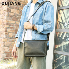 跨境新款植鞣皮男士斜挎包高级感休闲真皮男包高级感通勤单肩包