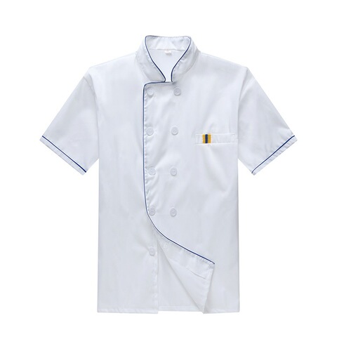 Men's Short Sleeve Summer Breathable Dining Chef Uniform Long Sleeve Kitchen Restaurant Clothes Plus Size