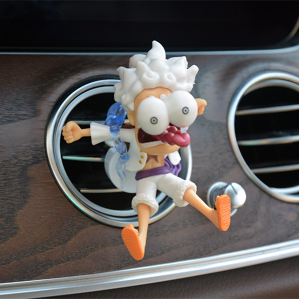 Una pieza de coche decoración hecha a mano accesorios de salida de aire dibujos animados Dibujos Animados Nika Luffy perfume TikTok caja ciega regalo