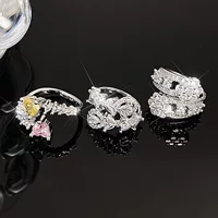 Регулируемое кольцо с rhinestone, кластер в виде алмазной россыпи, маленький изысканный светло-роскошный дизайн