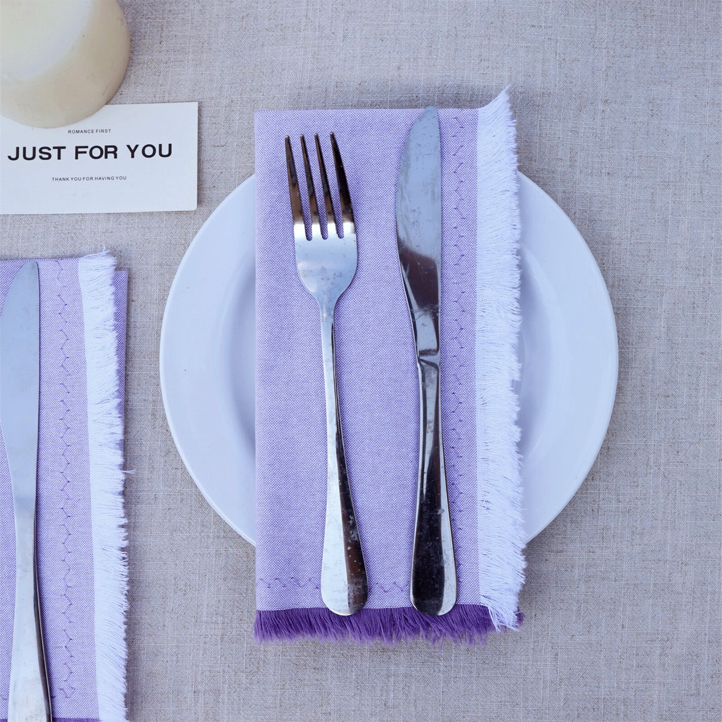 Amazon servillas de algodón lino almohadilla de Navidad cumpleaños boda nórdica transfronteriza sin lavado