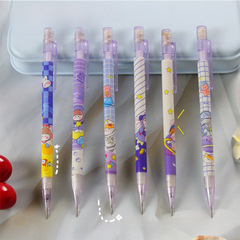 Student Activity Pencil Lovely Purple Planet Automatic Pencil Creative Non-sharpening Extendable Drawing Sketch Pencil 