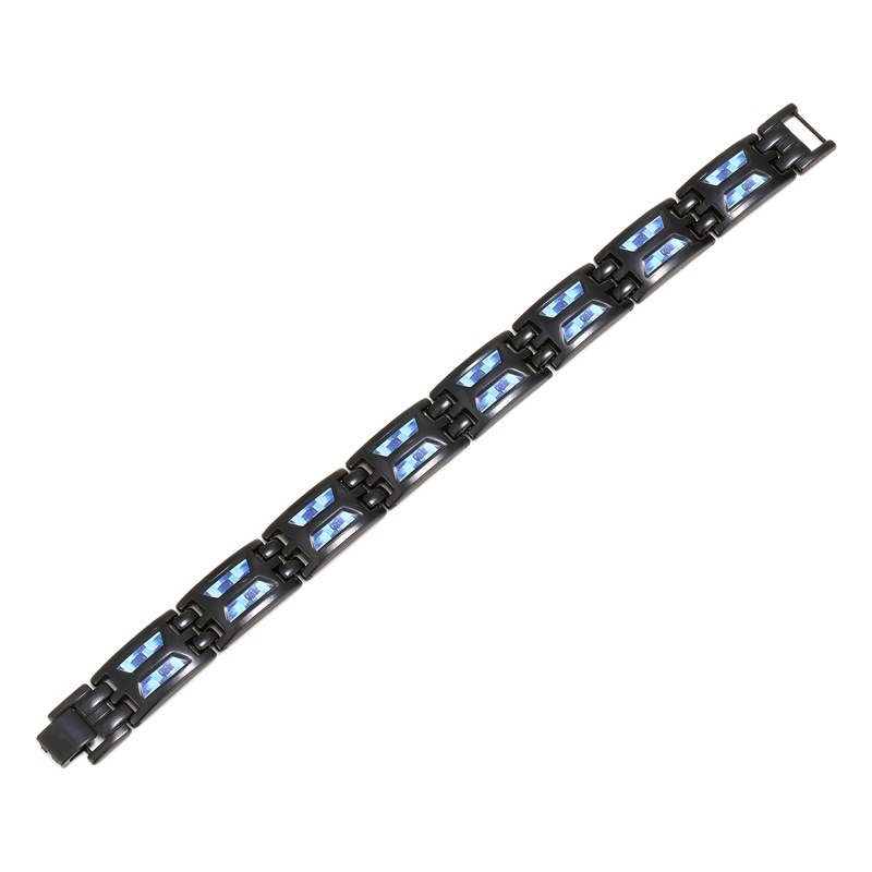 Yunjin nueva doble fila imán pulsera europea y americana de moda de los hombres de fibra de carbono pegatina pulsera transfronteriza exclusiva