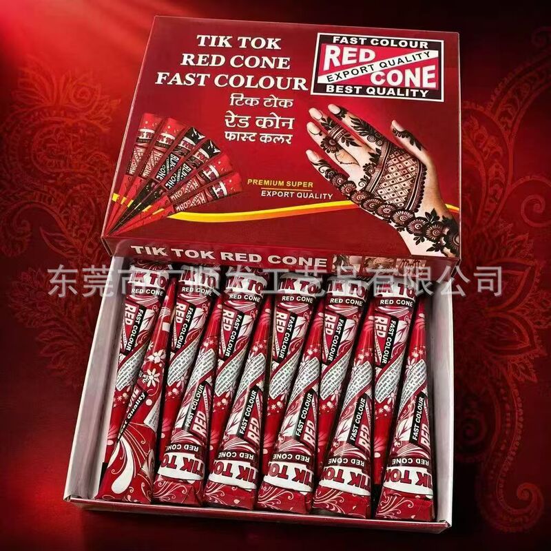 Henna Nail Flower Cross-Border Tattoo Cream Semi-Covering Waterproof Tattoo Paste Indian Hand-Painted Color Pigment Indian Henna Paste