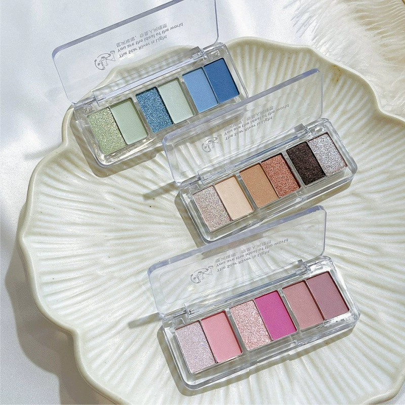 JADED Jada Smart Шестицветная палитра теней для век Dopamine Cool Blue Green Pink Доступная портативная линейка теней для век