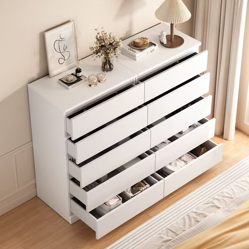 Muebles de Jia Yue crema viento armario de cinco cubículos de cama moderno y simple dormitorio principal contra la pared armario de cinco cubículos de cajón de sala de estar