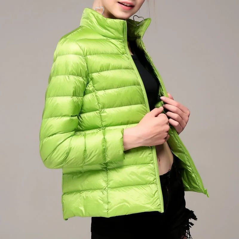 Special Offer Off-Size Autumn and Winter Lightweight down Jacket for Women with Stand Collar and Hood, Two Styles to Choose From, Fashionable and Versatile Korean Style Jacket