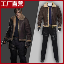 一件代发新次元生化危机4重制版里昂cos服游戏同款cosplay服装男