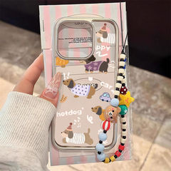 国境を越えたジャーマンシェパード犬用iPhoneケース（17PRO/16PROMAX対応）、可愛いブレスレット付き（15）、クリエイティブなデザイン（14）、X（13）対応