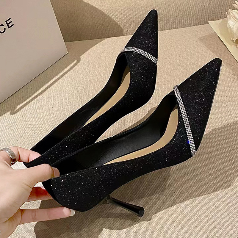 High Heels Spice Girls Stiletto Heel Wedding Shoes Women's Aggressive Summer Fun Western Style Wide Feet Thick Bottom Fragrant Style Fashionable Single Shoes for Women